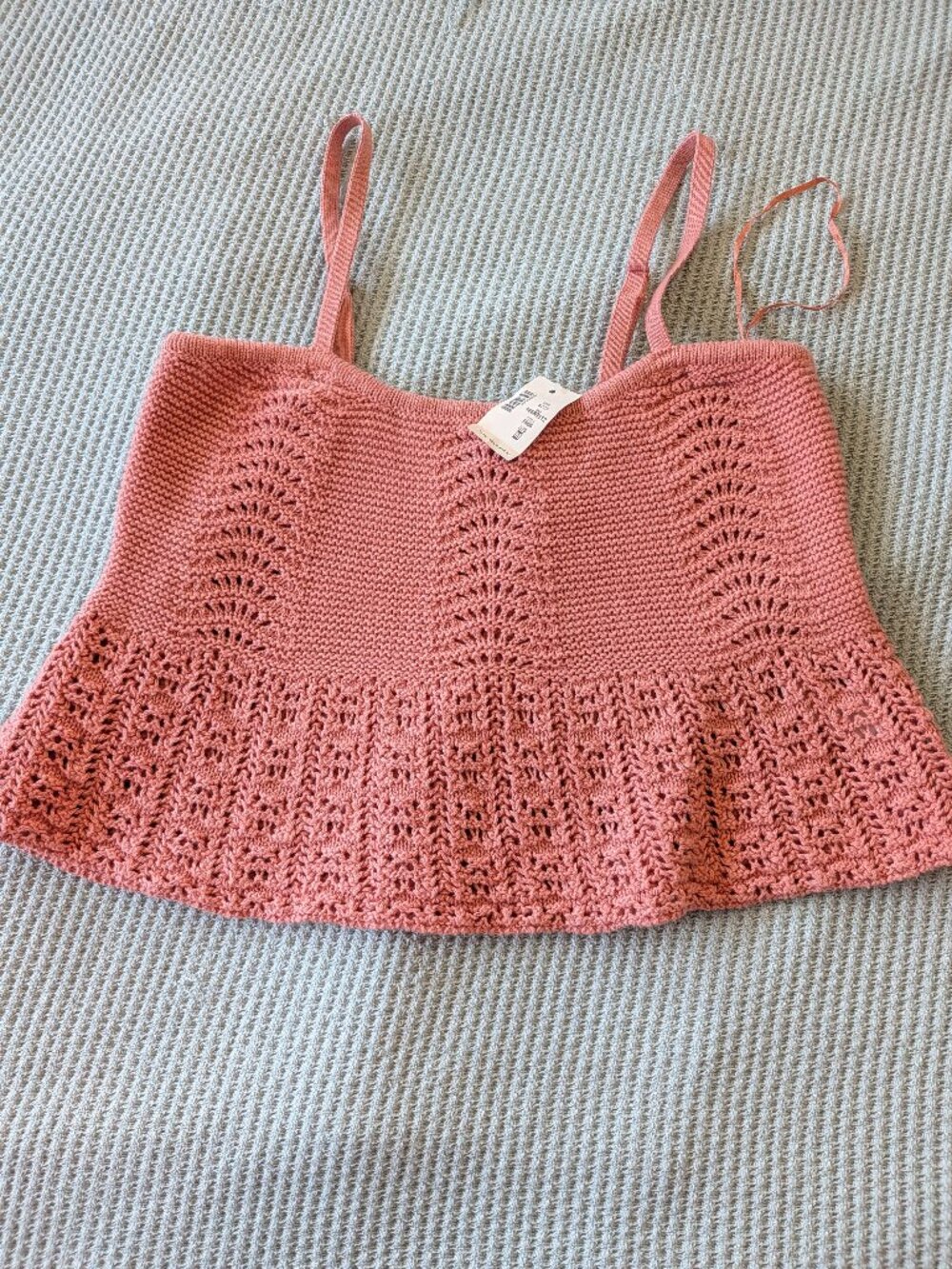 Aeropostale Knit Cami  Crochet-"Coquette"- Rose - Size M - NWT